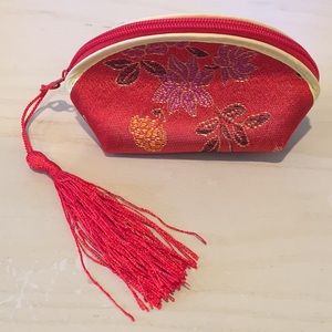 ✨2/$10✨Chinese red floral embroidered coin bag